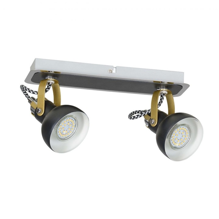 Полилей ADRILUX PIXI 1402, 2xGU10, 16x26cm, черна