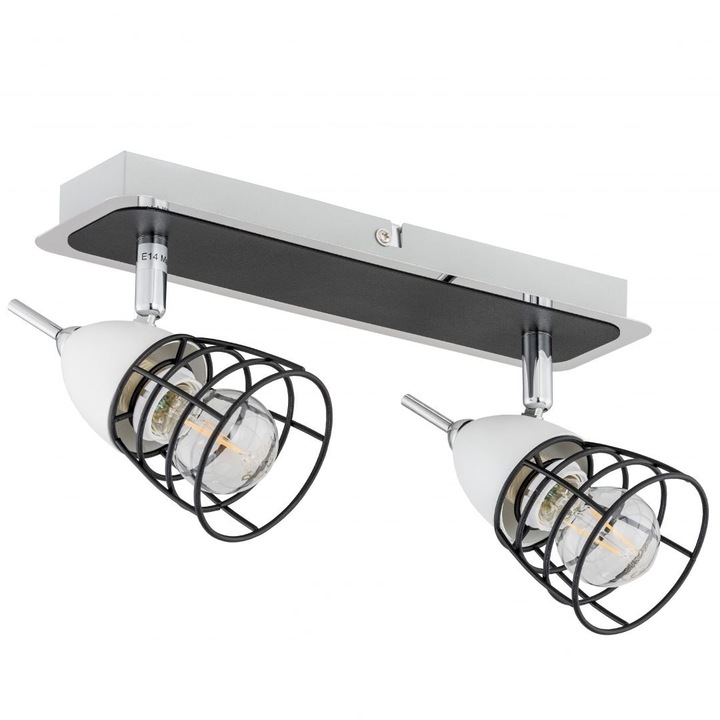 Lustra ADRILUX, SKY 1502, alb/negru, 2 surse de iluminat