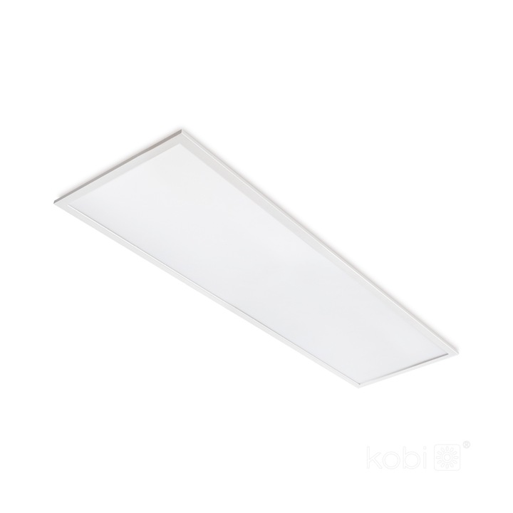 Panou LED KOBI LIGHT NELIO 40W 30x120cm, alb neutru, ultraplans, 120° dispersie, set 5 buc.