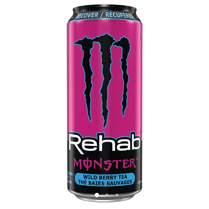 Bautura energizanta hidratanta Monster Rehab Wild Berry Tea, 458 ml