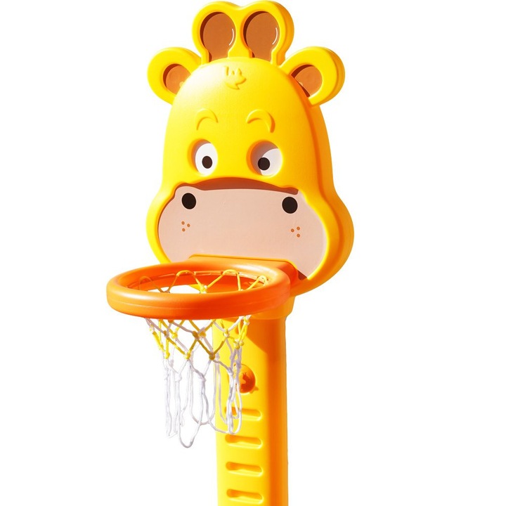 KinderSafe kosárlabda játékszett, kosár + labda 3 az 1-ben, állítható 125-155 cm, többszínű