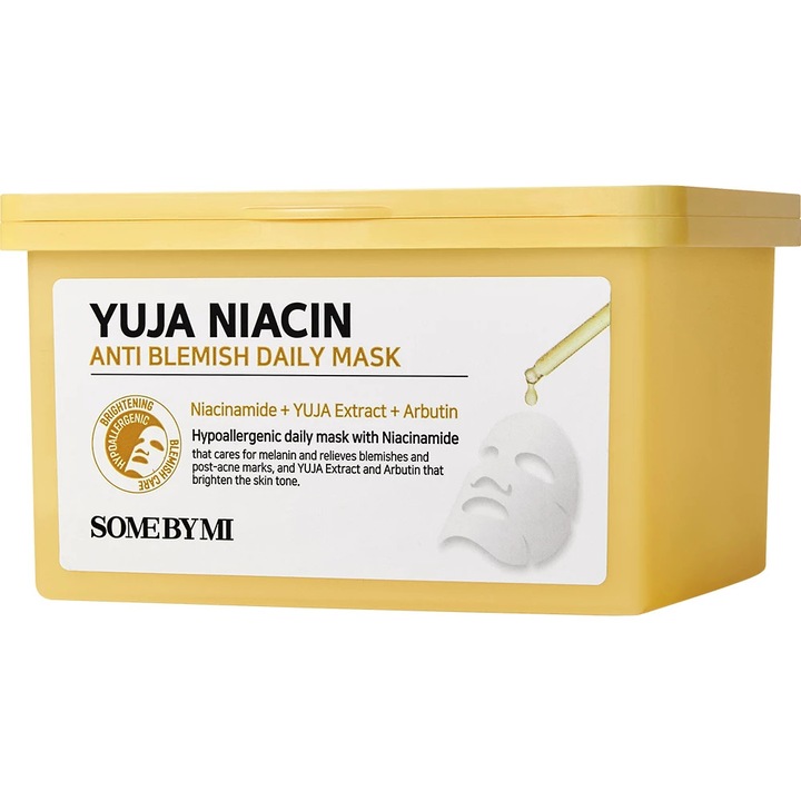 Yuja Niacin Anti-Blemish Daily Mask Masca de fata iluminatoare 30 buc