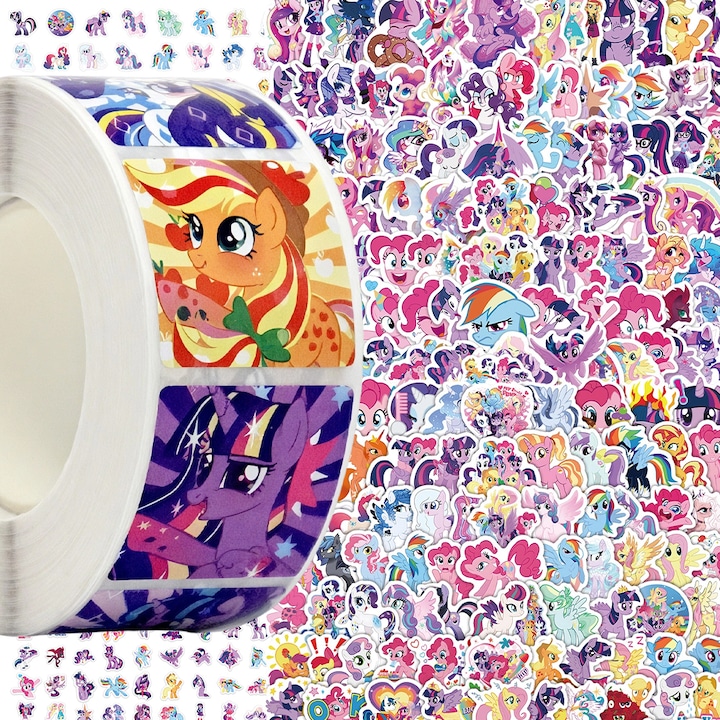 Set Stickere My Little Pony, 720 bucati, culori vibrante, pentru decorare caiete si recompense pentru copii