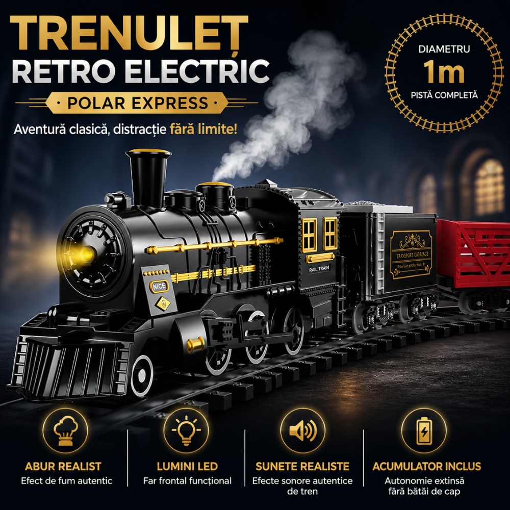 小学生 パスロード Circuit Trenulet de Jucarie Electric Retro Copii KidProtect® Polar