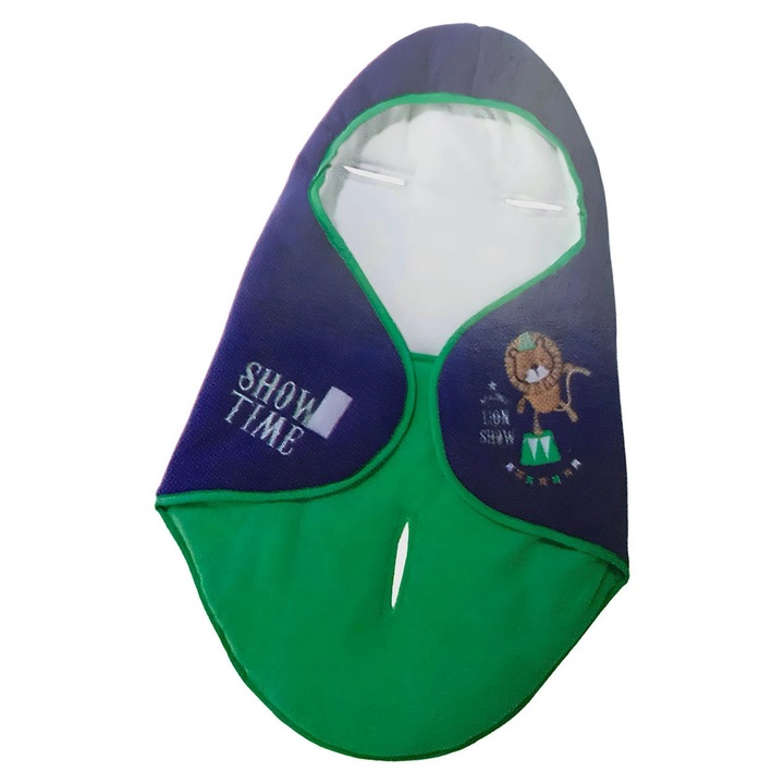 Babapléd, Livarno, 90x75cm, poliészter, kék/zöld