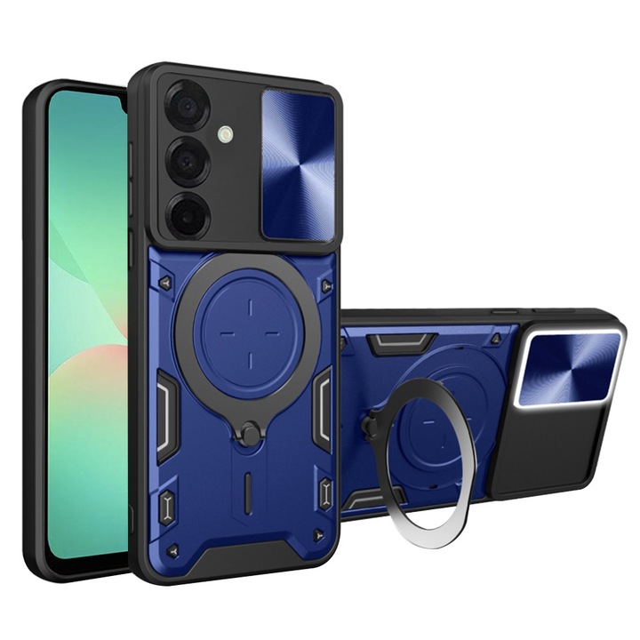 Carcasa telefon Techsuit, Albastru, Otel inoxidabil, Policarbonat pentru Samsung Galaxy A26 5G