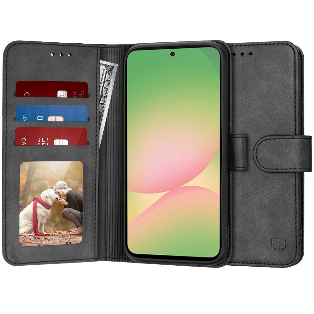 Husa tip carte pentru Samsung Galaxy A56 5G, buzunare carduri, inchidere magnetica, Accesorio Diary Book, Negru