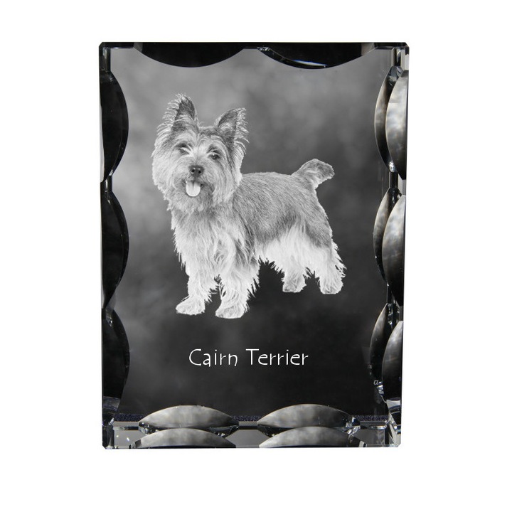 Klasszikus képkeret, Art-Dog, kristály, Cairn Terrier modell, 12x9x5cm