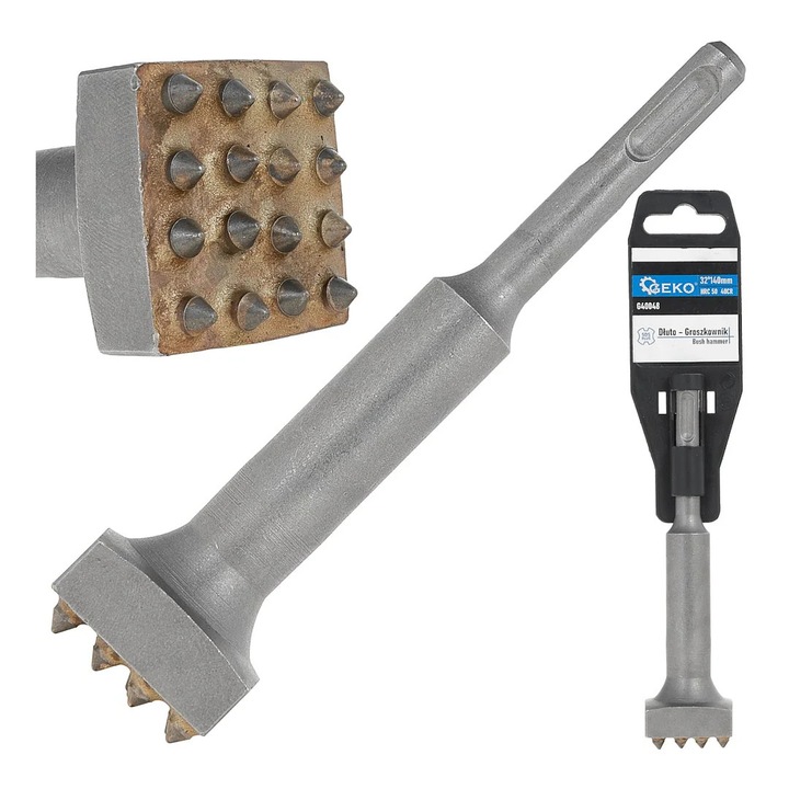 Vésőkalapács, Geko, betonhoz való szintező véső, SDS plus, 32 x 140 mm