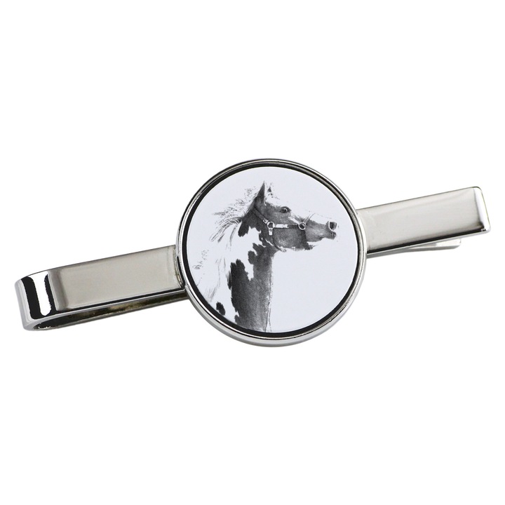 Nyakkendőcsipesz, Art-Dog, ló alakú, 5x2cm, fém, ezüst