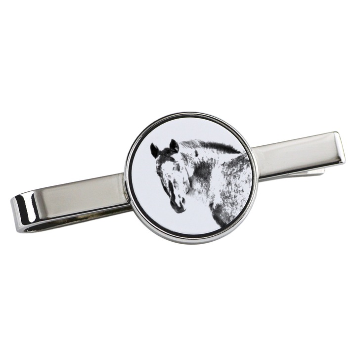 Nyakkendőcsipesz, Art-Dog, ló alakú, 5x2cm, fém, ezüst