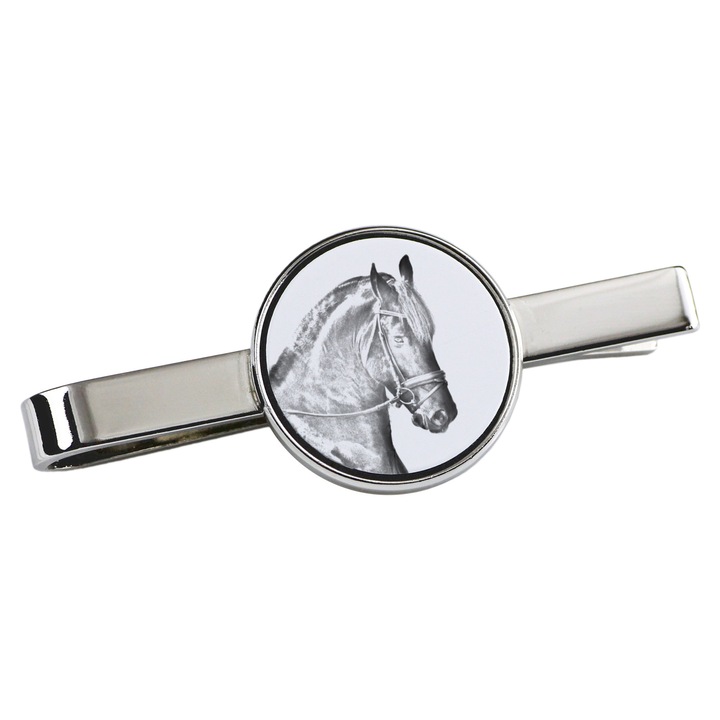 Nyakkendőtű, Art-Dog, ló modell, 5x2cm, fém, ezüst