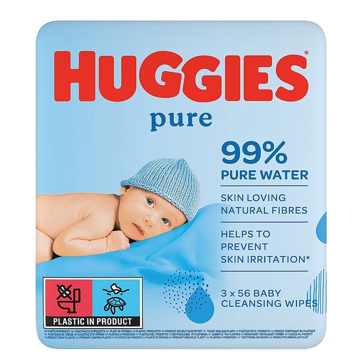 Servetele Umede Pure Water Huggies 3x56buc