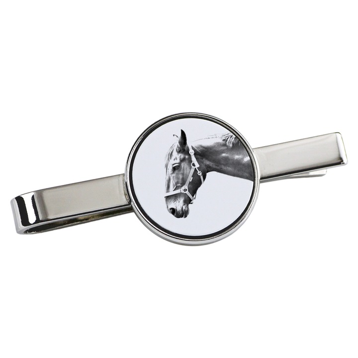 Nyakkendőtű, Art-Dog, ló alakú, 5x2cm, fém, ezüstszínű