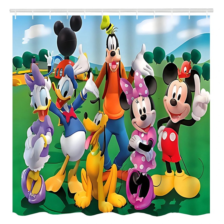 Perdea multifunctionala, Excellent, Mickey Mouse, 180x180cm, colorat