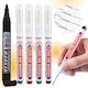 Patru markere cu varf lung de mare capacitate + un marker negru, markere arhitecturale, varf de 22 mm, uscare rapida, impermeabile, potrivite pentru sudare, gaurire, prelucrarea lemnului si marcare arhitecturala (negru, rosu, albastru, verde)