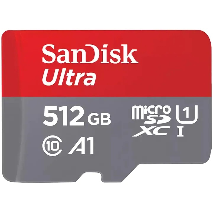 Ultra microSDXC memóriakártya, 512GB, 120MB/s, A1 Class 10 UHS-I + SD adapter