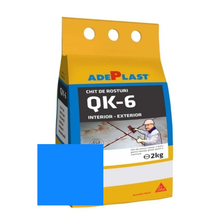 Фугираща смес за плочки и фаянс Adeplast Quarz тъмно син, 2 кг