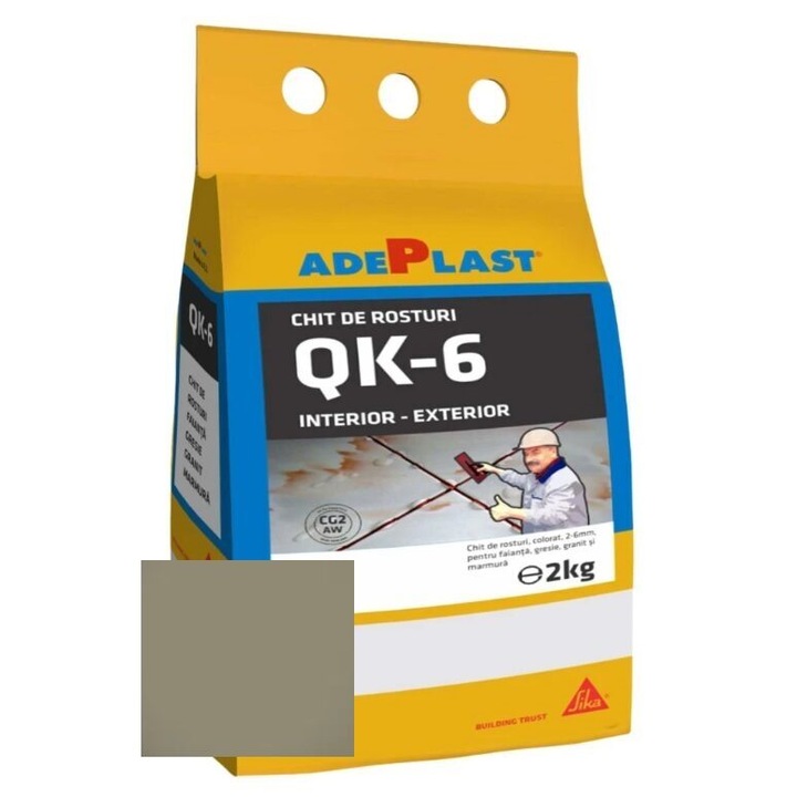 Фугираща смес за плочки Adeplast Quarz петролно сив, 2 кг