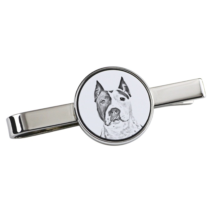 Nyakkendőcsipesz, Art-Dog, kutya alakú, 5x2cm, fém, ezüst