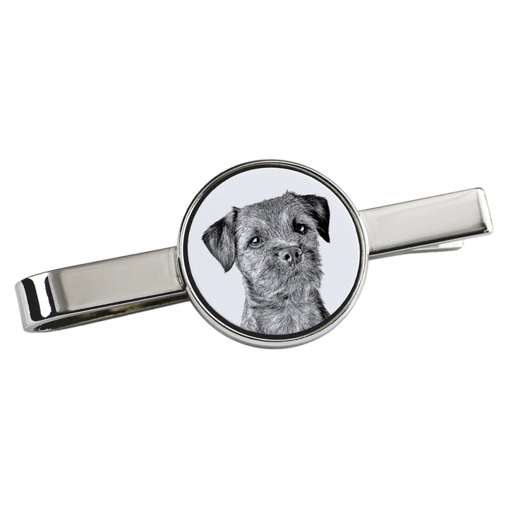 Nyakkendőcsipesz, Art-Dog, kutyás modell, 5x2 cm, fém, ezüst