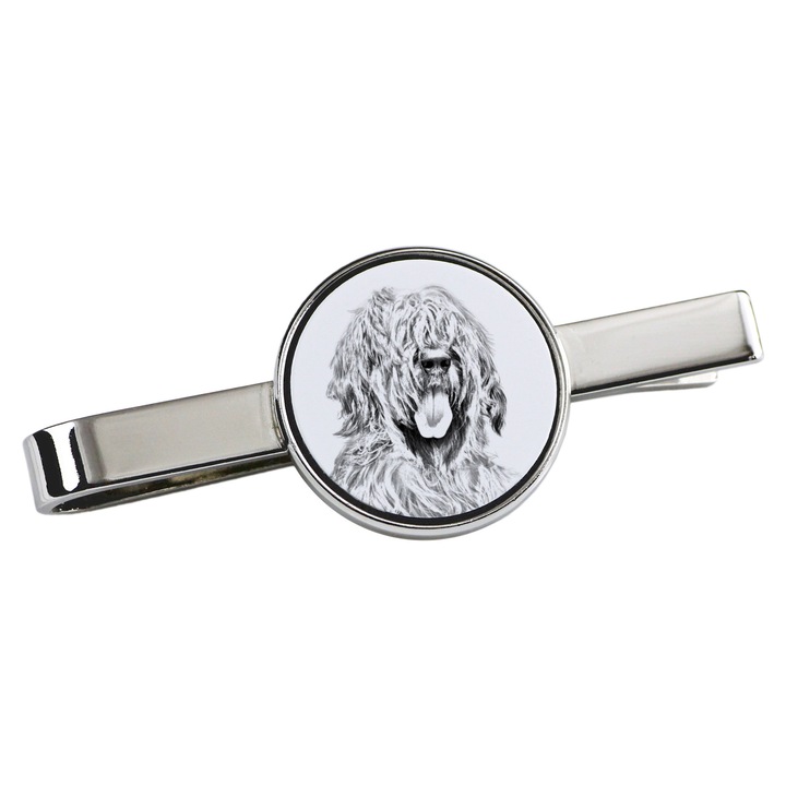 Nyakkendőtű, Art-Dog, kutyás modell, 5x2cm, fém, ezüst