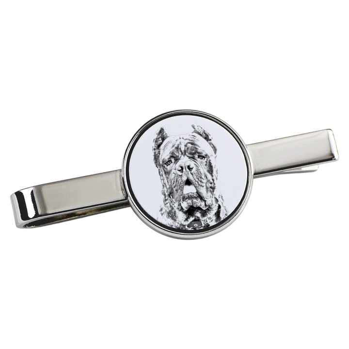 Nyakkendőtű, Art-Dog, kutyás modell, 5x2cm, fém, ezüst