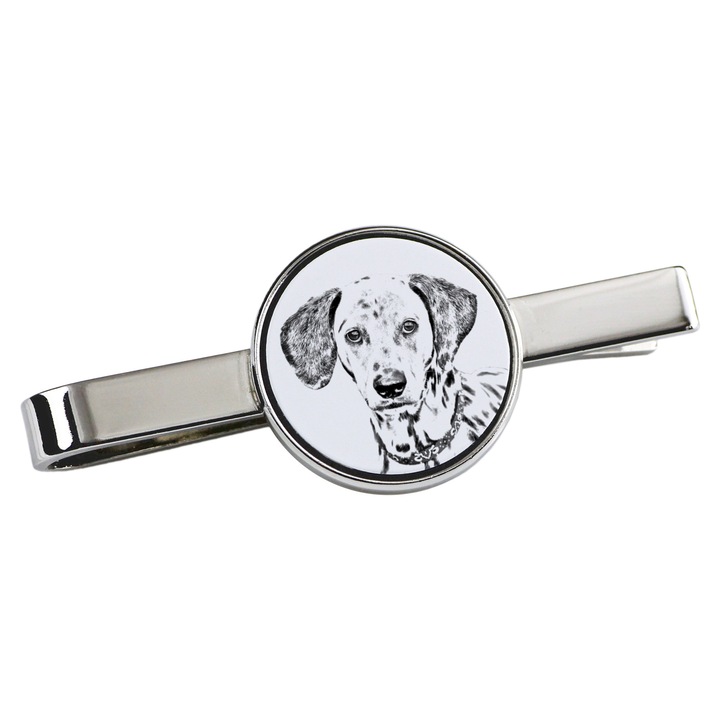 Nyakkendőtű, Art-Dog, kutya modell, 5x2cm, fém, ezüst