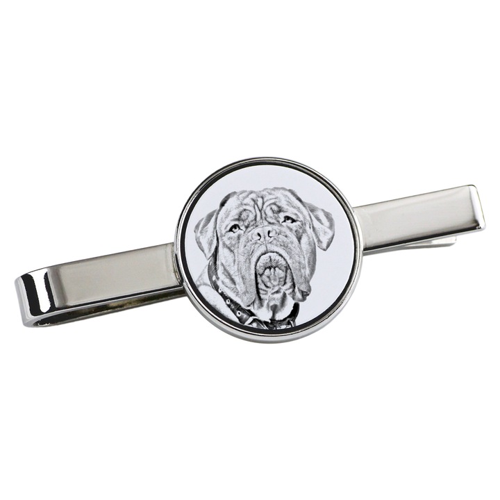 Nyakkendőcsipesz, Art-Dog, kutya mintás, 5x2 cm, fém, ezüst