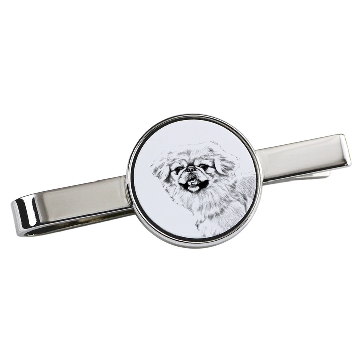 Nyakkendőtű, Art-Dog, kutyás modell, 5x2cm, fém, ezüst