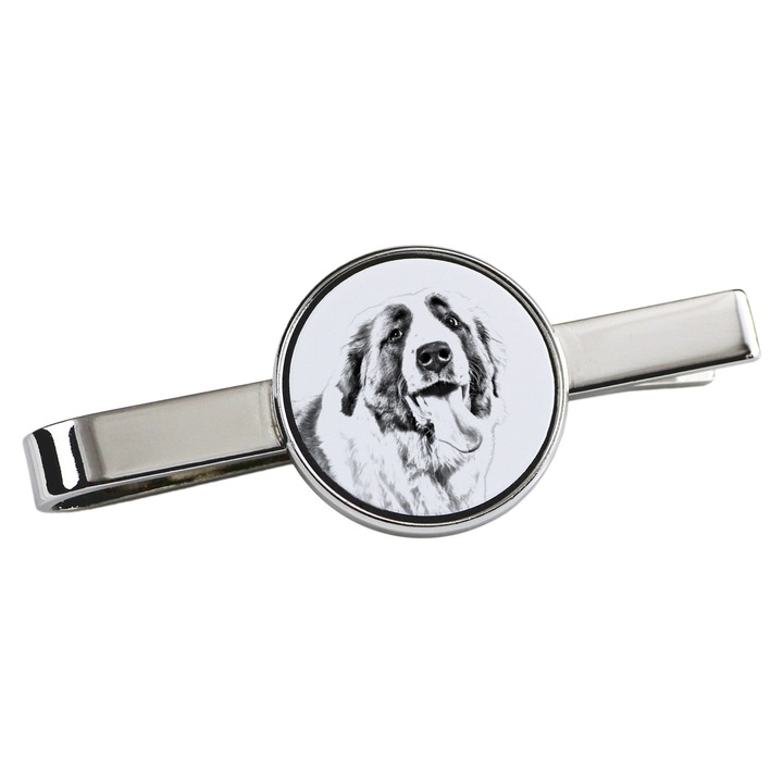 Nyakkendőtű, Art-Dog, kutyás modell, 5x2cm, fém, ezüst
