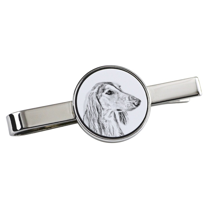 Nyakkendőtű, Art-Dog, kutya modell, 5x2cm, fém, ezüst