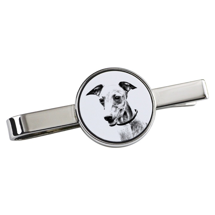 Nyakkendőtű, Art-Dog, kutya modell, 5x2cm, fém, ezüst
