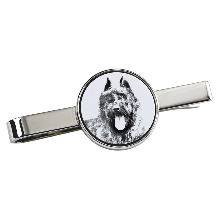 Nyakkendőtű, Art-Dog, kutya alakú, 5x2cm, fém, ezüst