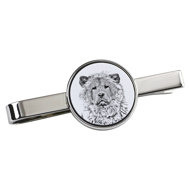 Nyakkendőtű, Art-Dog, kutya modell, 5x2cm, fém, ezüst