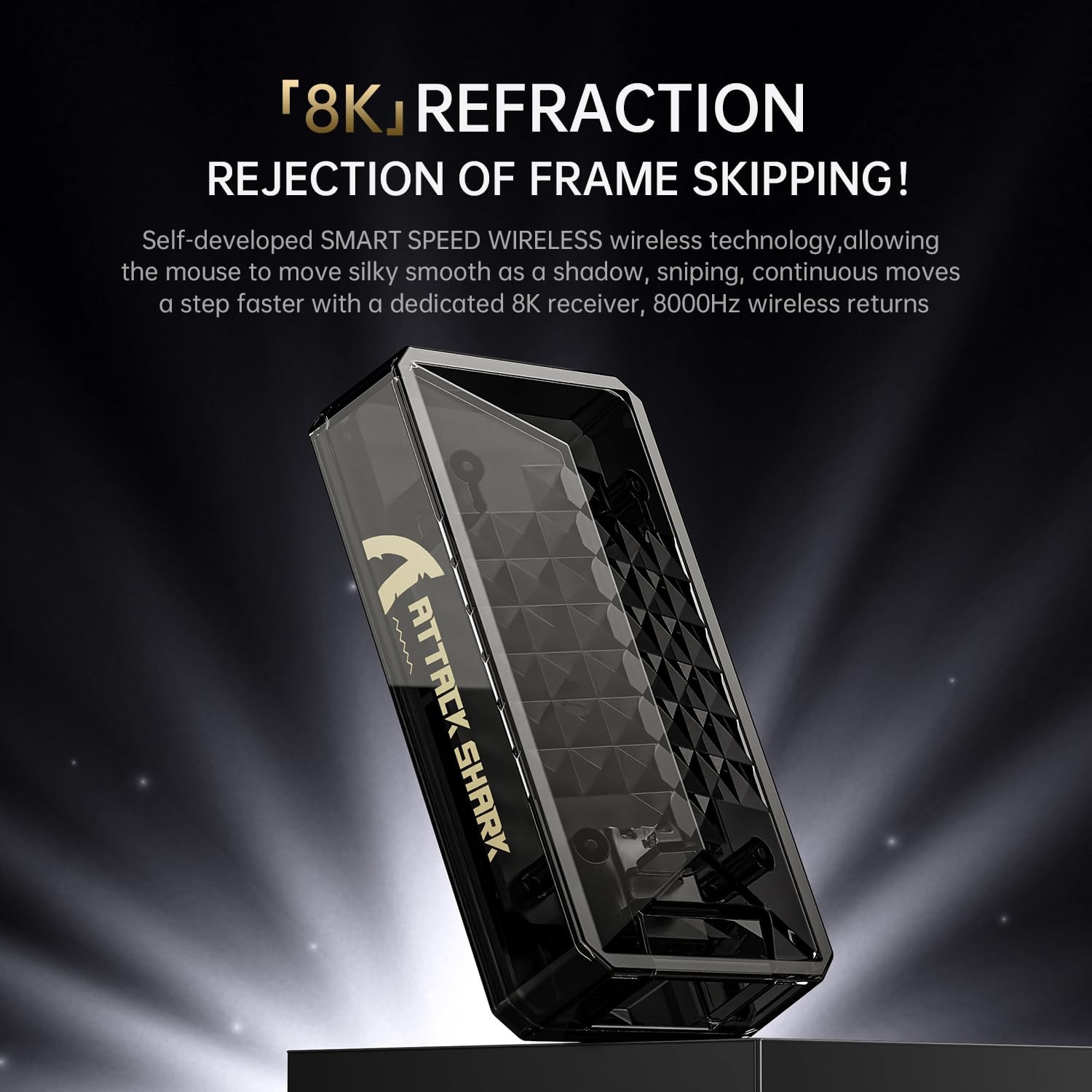 Mouse de gaming wireless ATTACK SHARK® X8 Ultra, 42.000 DPI, 8.000