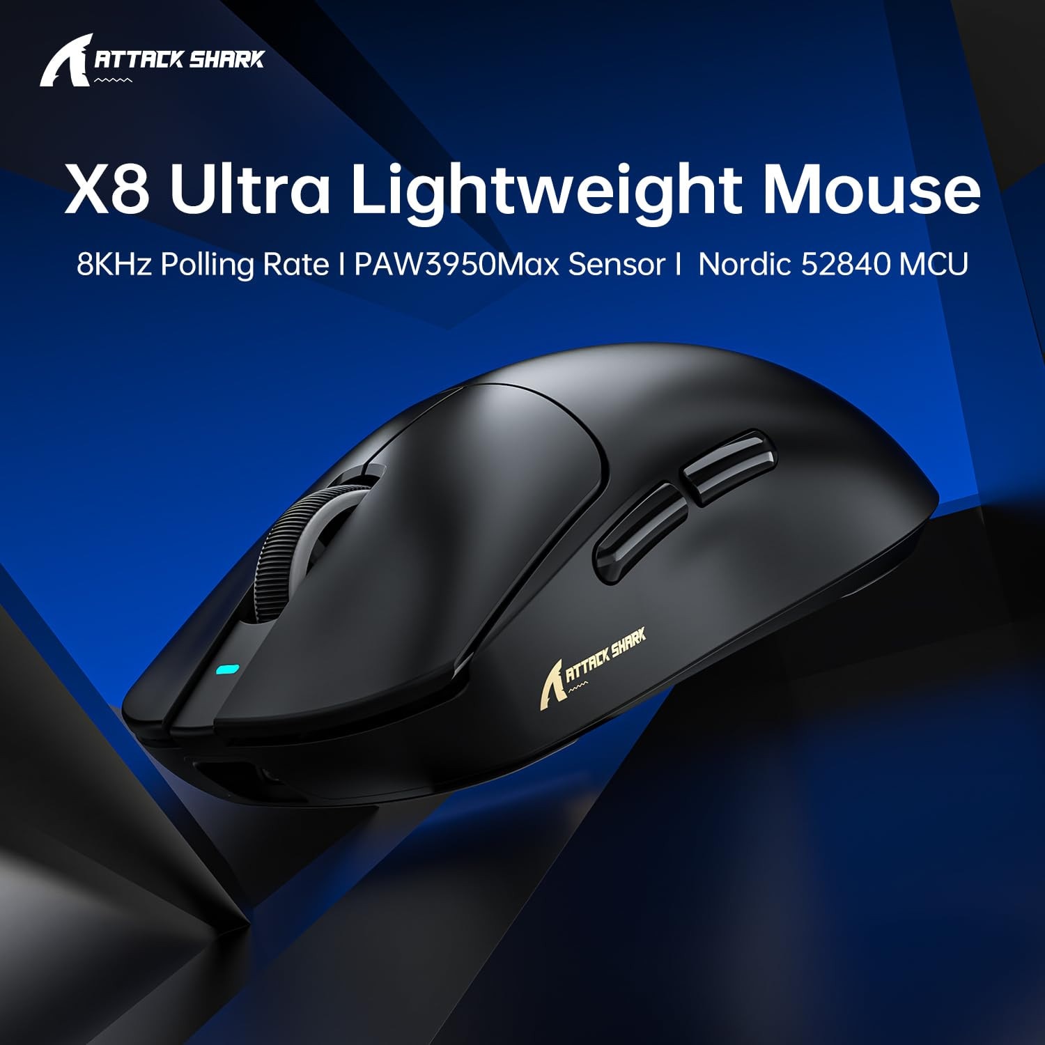 Mouse de gaming wireless ATTACK SHARK® X8 Ultra, 42.000 DPI, 8.000