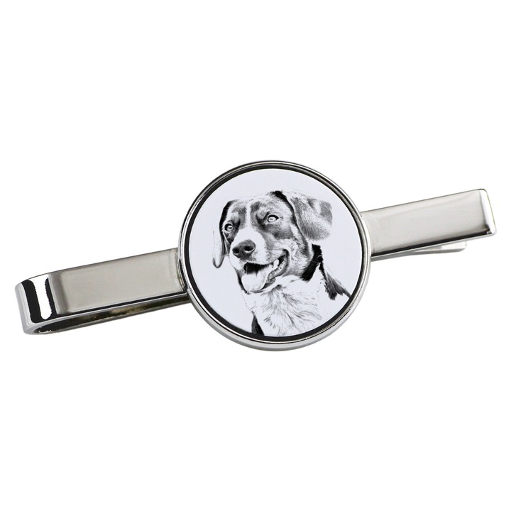 Nyakkendőtű kutyával, Art-Dog, 5x2cm, fém