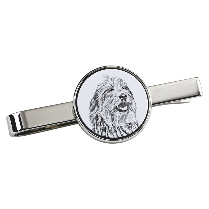 Nyakkendőtű kutyával, Art-Dog, fém, 5x2cm