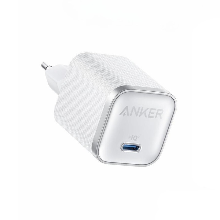 Incarcator retea Anker Nano 45W, Super Fast Charger, USB-C, Alb