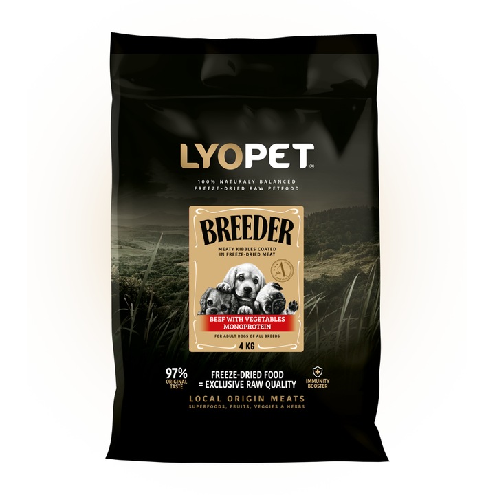 Hrana Liofilizata pentru caini LYOPET Breeder – Vita 4kg