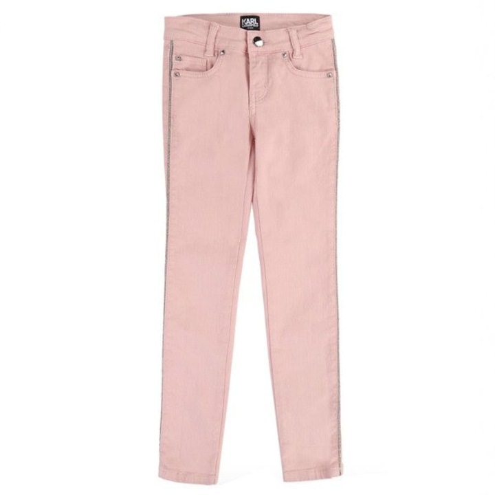 Gyerek nadrág, KARL LAGERFELD KIDS, farmer, rózsaszín, 150cm