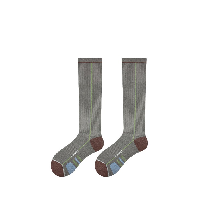 Sosete sport dama, compresie respirabile, suport plasa, One Size, Gri deschis, 36-39