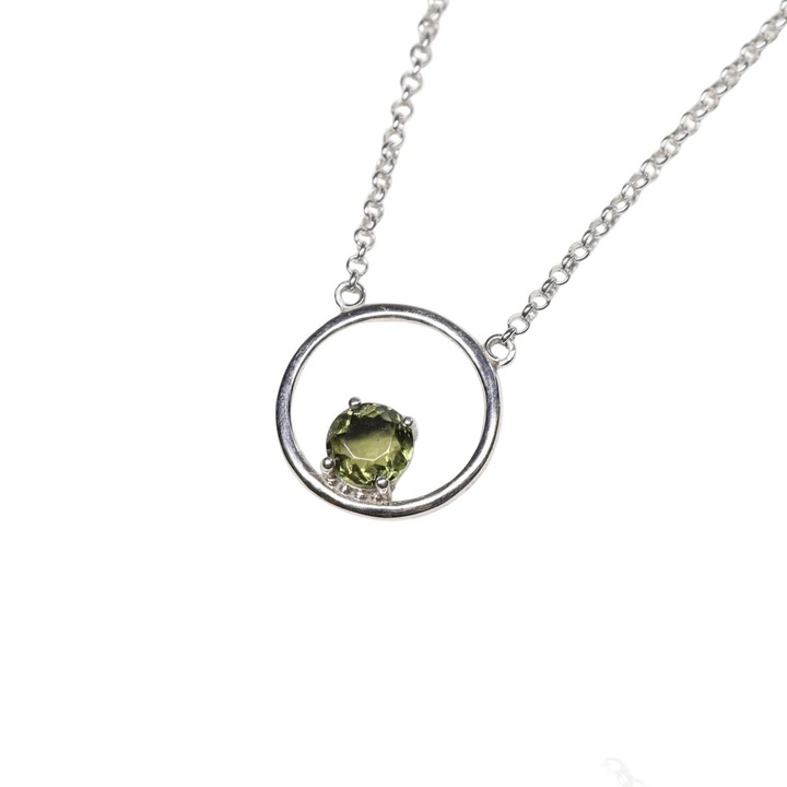 Colier moldavit si argint, Circle, Druzy, pietre semipretioase