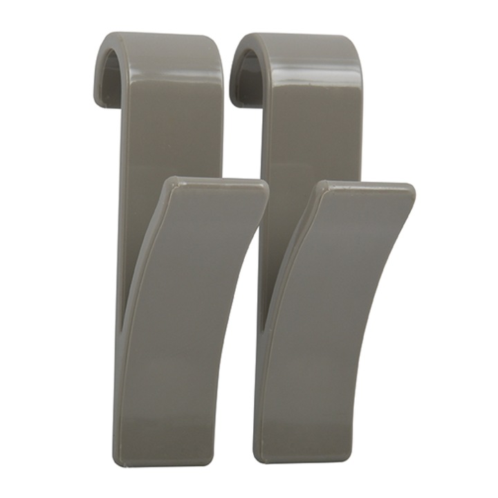 Set 2 carlige pentru prosop, gri