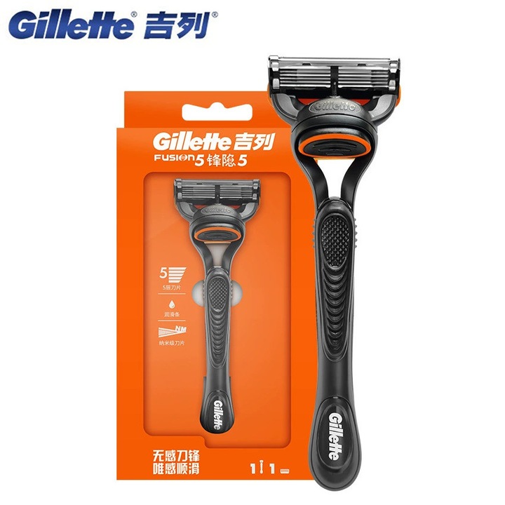 Глава за бръснене Gillette, серия Fengyin 5, 1 ножче, 1 комплект, за гладко бръснене, ефективен за крака, многоцветен