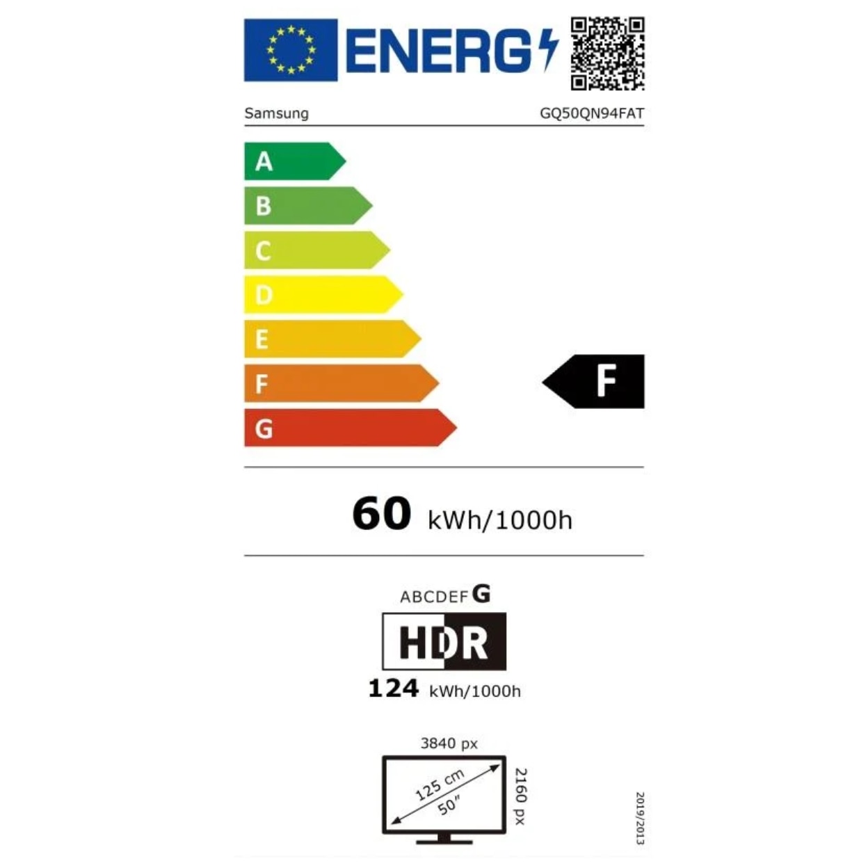Televizor LED Samsung GQ50QN94FATXZG, 125 cm, 4K UHD, HDR, Smart TV, Control vocal (Alexa, Google Assistant)