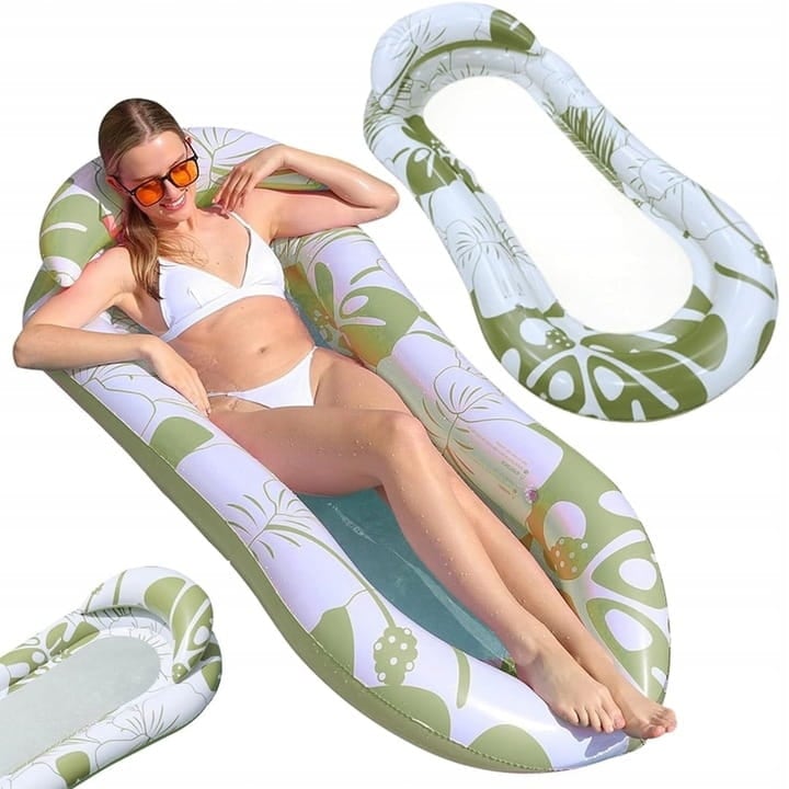 Saltea de plaja Pegaz, model cu plasa, 70x150cm, verde