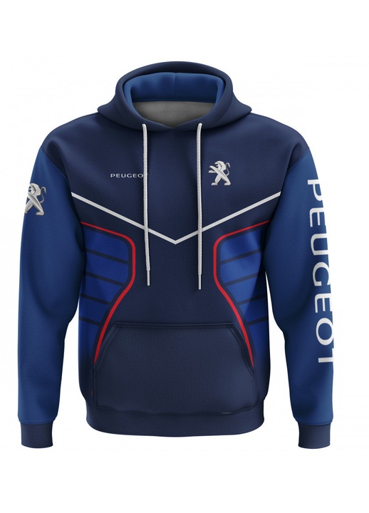 Férfi kapucnis pulóver, Peugeot 1.2.7, sokszínű