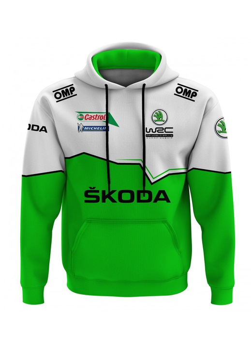 Hanorac barbati skoda 1.3.0, cu gluga, multicolor